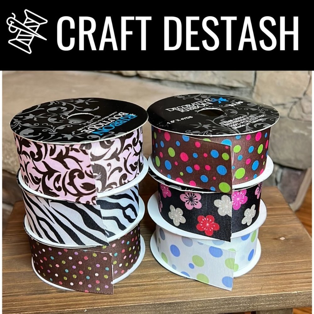 COPY - Lot of 6 spools of 1.5 inch ribbon